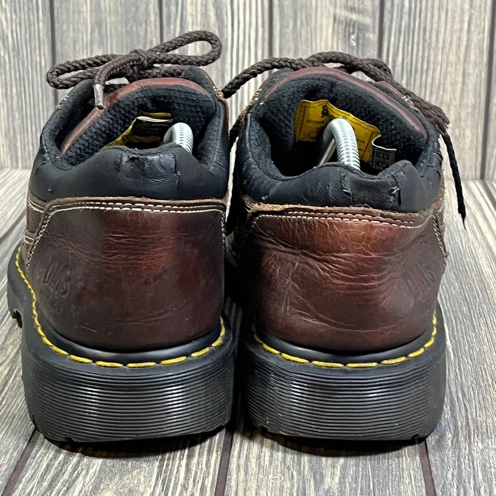 Dr Martens Gunby ST Men 11 Brown Leather Steel Toe Work Shoes Industrial Safety